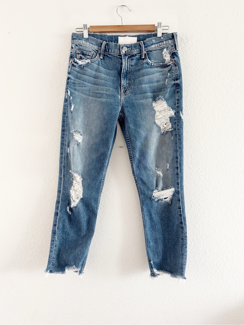 MOTHER The Sinner Ice Scream You Scream Distressed Jeans 27